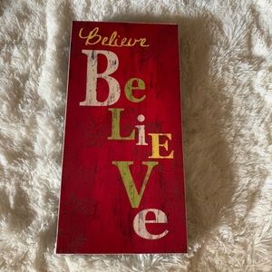 BELIEVE CHRISTMAS ART